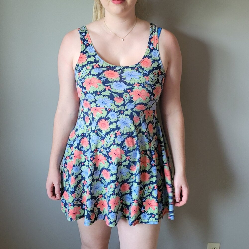 Bluenotes floral jersey skater dress